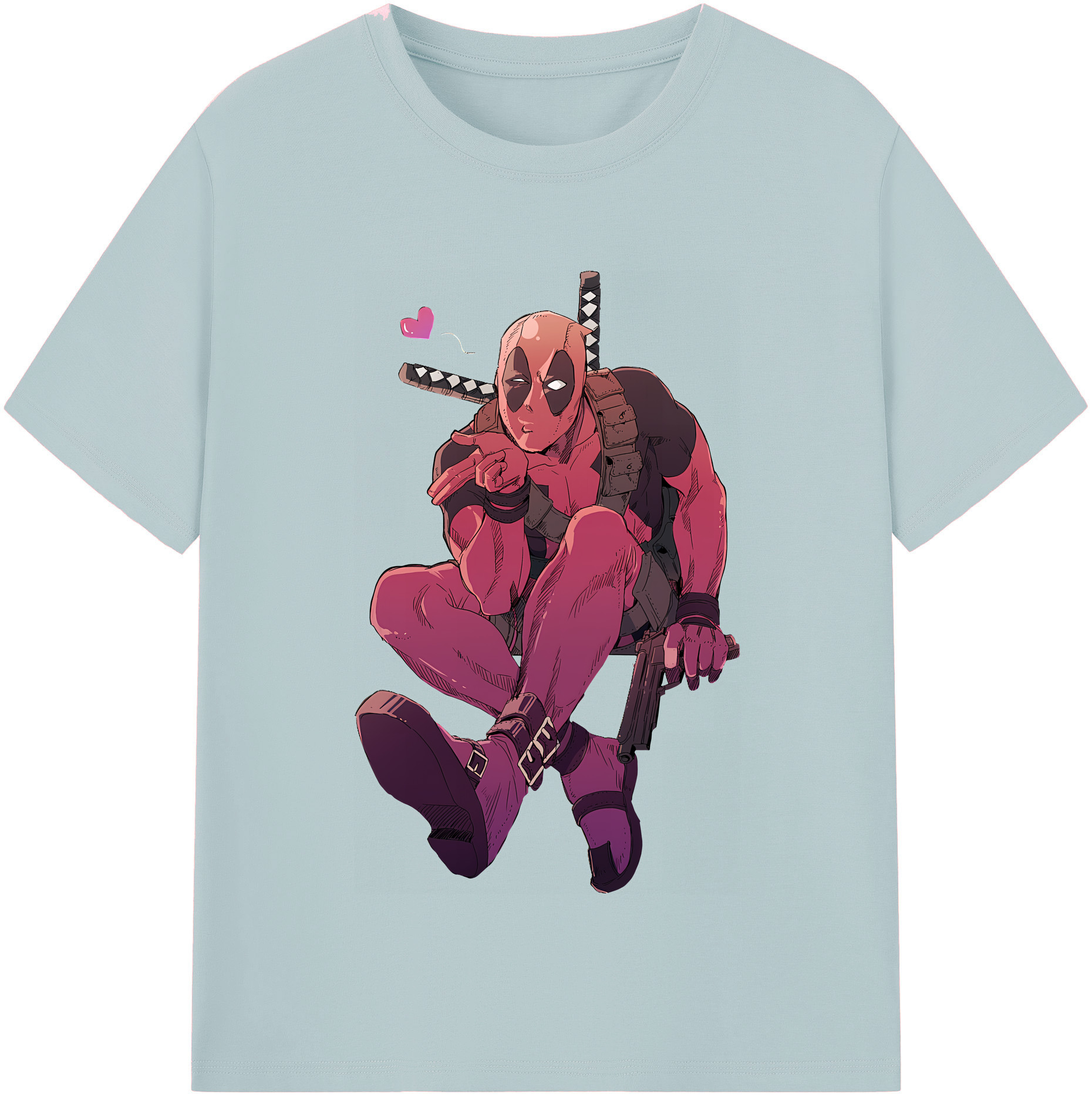 （画像用） Deadpool デッドプール 綿100％半袖Tシャツ（フロントプリント）